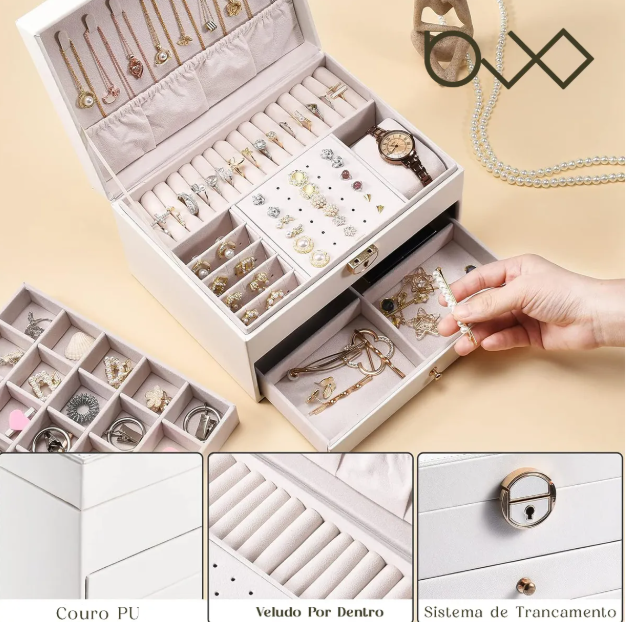 Miniatura 5 de JOYERO GRANDE PREMIUM MULTICOMPARTIMIENT