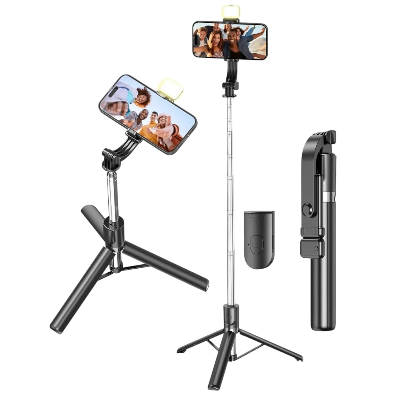 Miniatura 2 de Trípode Selfie Stick 6 en 1 con Luz y Co