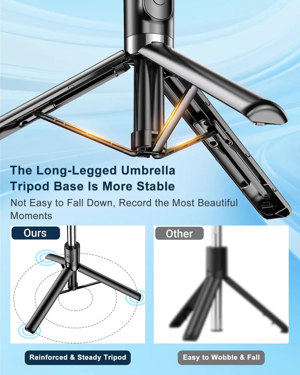 Miniatura 3 de Trípode Selfie Stick 6 en 1 con Luz y Co