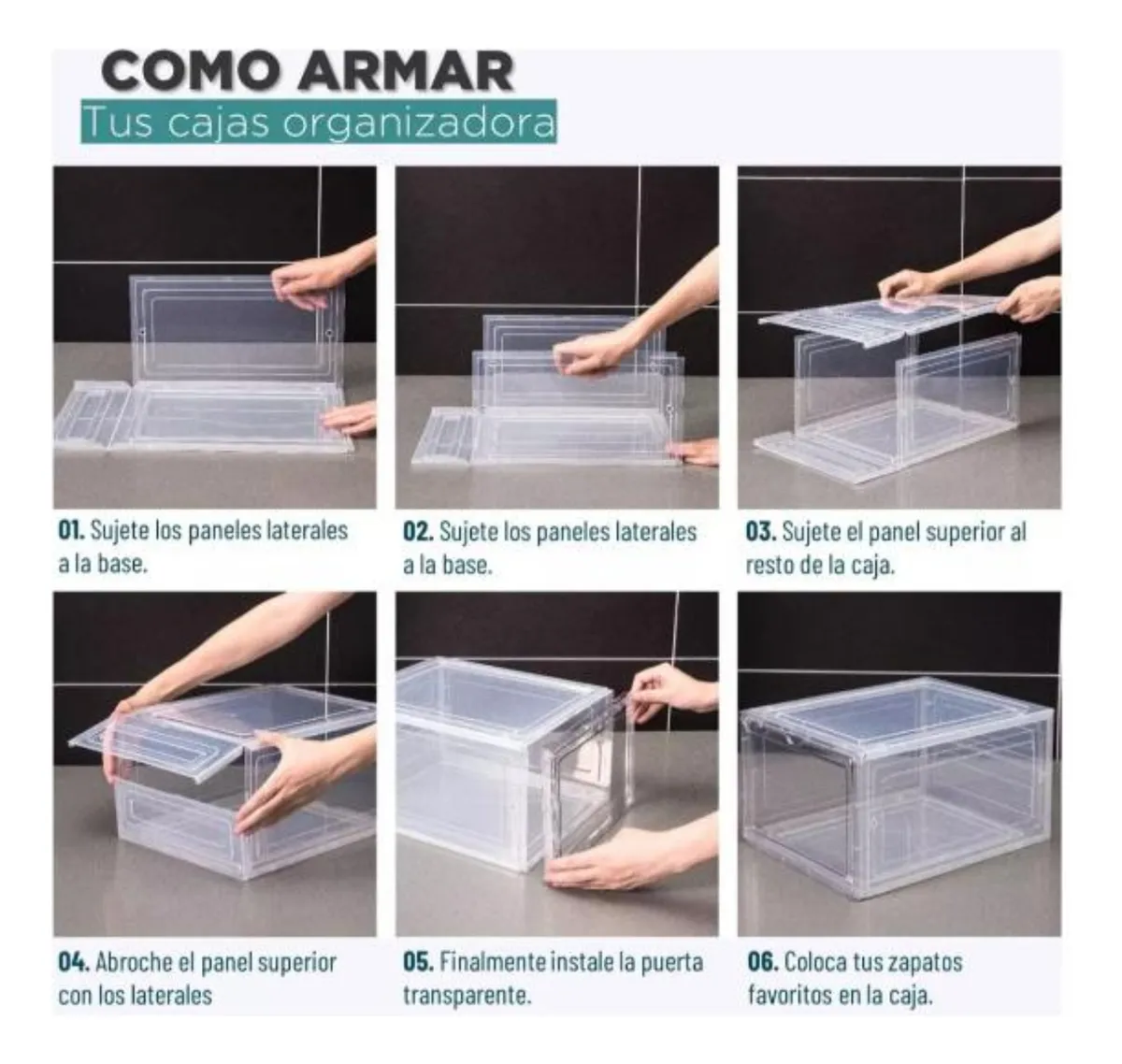 Caja Organizadora De Zapatos Set X6