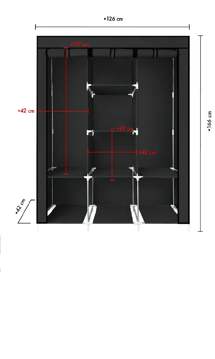 Miniatura 2 de Closet Ropero Armable 3 Puertas