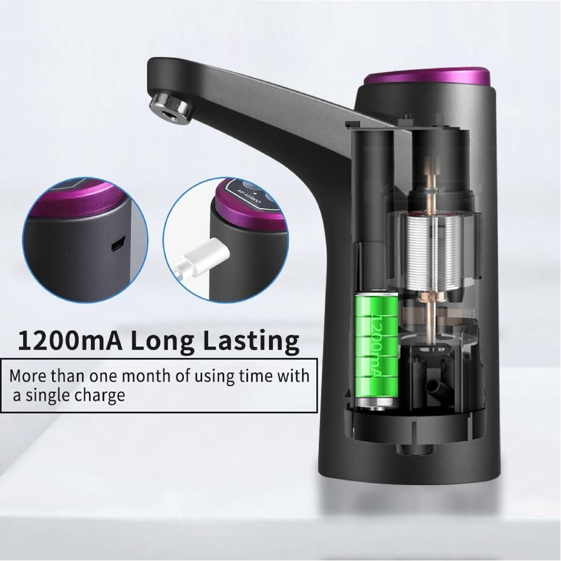 Vista 6 de dispensador de agua lujoso - color: blanco