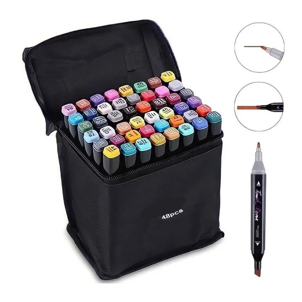 ¡Crea sin límites! 🎨 Estuche 48 Marcadores Doble Punta Colore