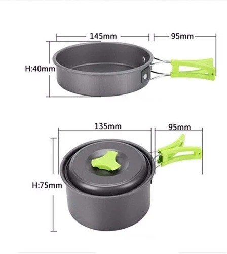 Set Menaje Camping Porta Comidas Olla
