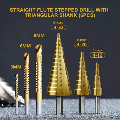 Juego De 6 Brocas De Sierra Escalonada D
