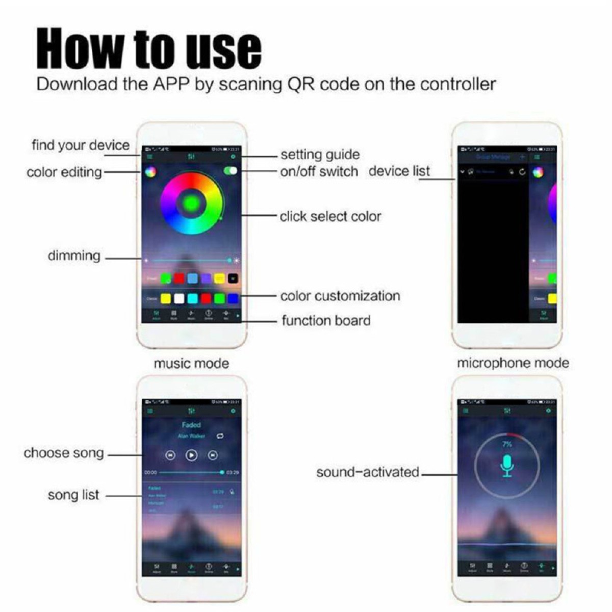 Miniatura 3 de Tira LED RGB Bluetooth De 5M