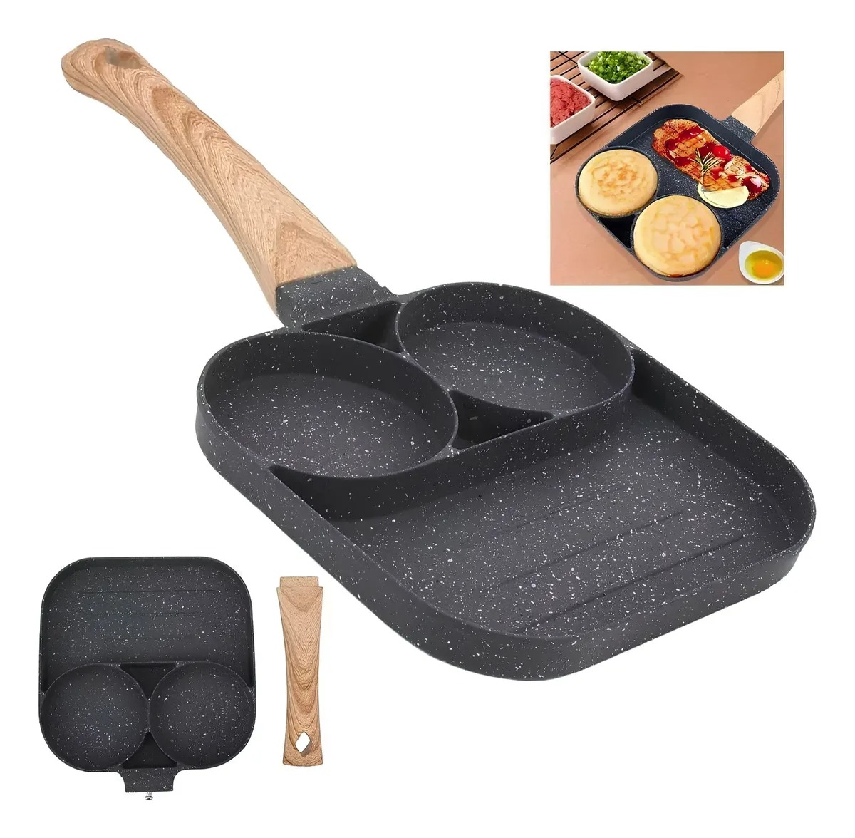 Miniatura 3 de Sarten Antiadherente Multifuncional 3 En