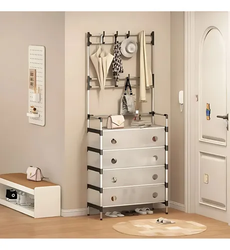 Miniatura 4 de Perchero Multifuncional Con Zapatero Met