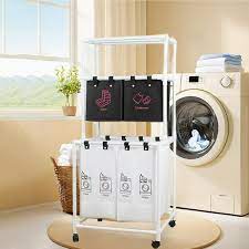 Carro de Ropa Sucia con Compartimentos