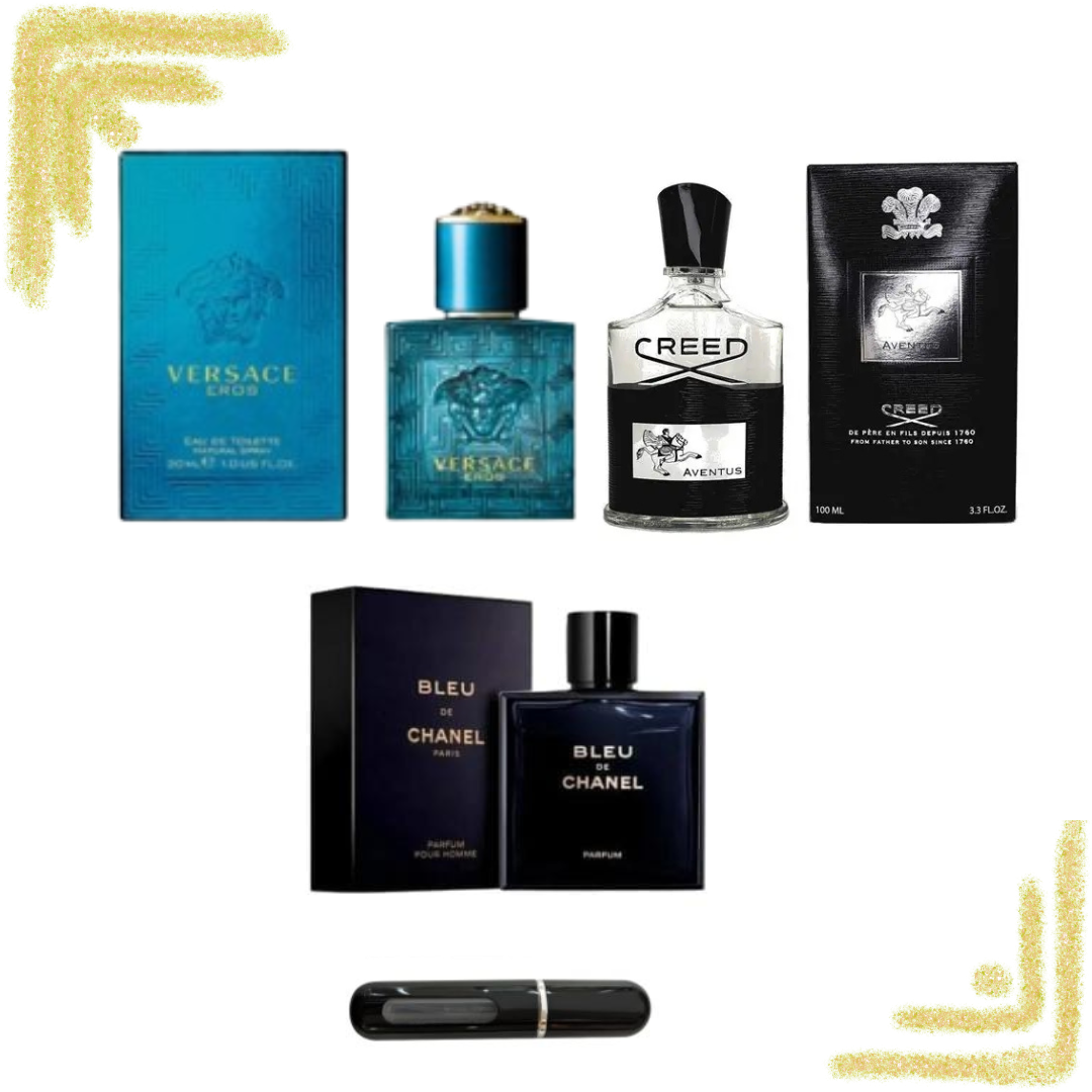 EROS+CREED AVENTUS+BLEU CHANEL