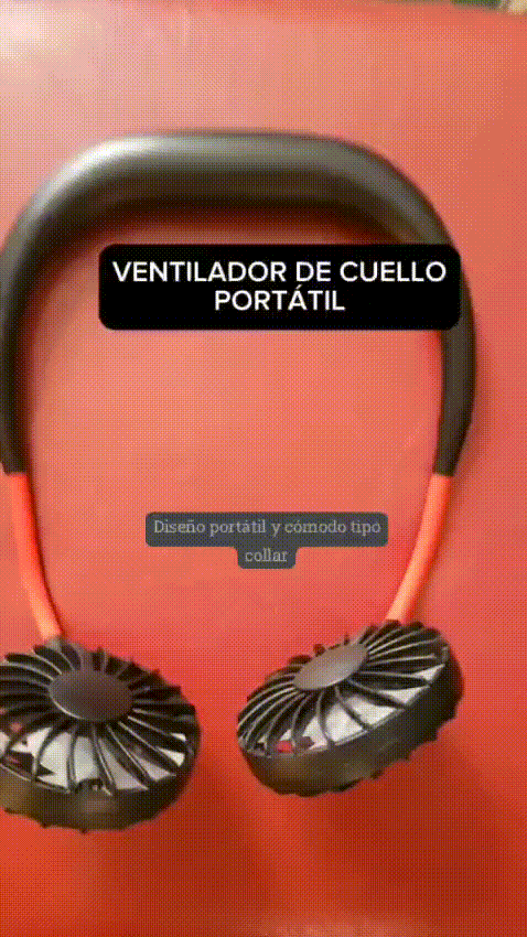 Ventilador de Cuello Portátil Recargable