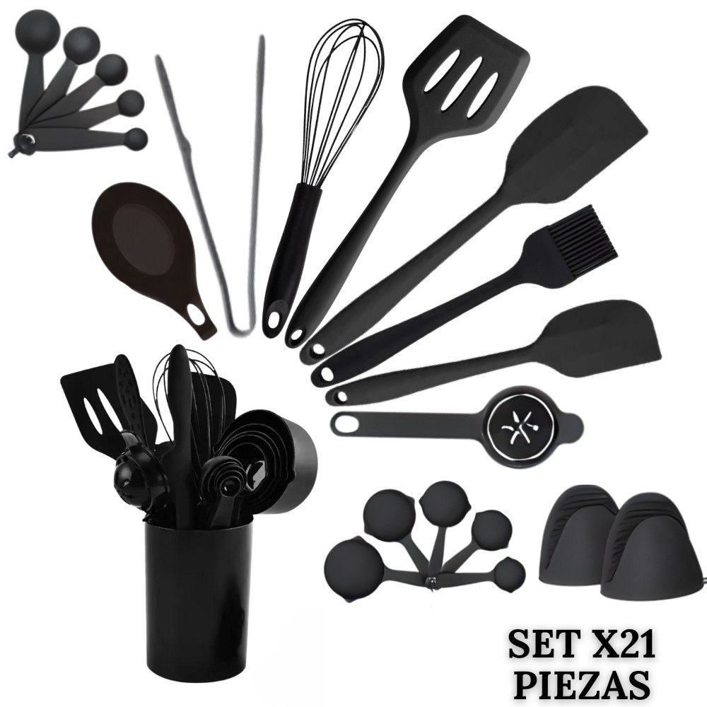 Miniatura 2 de Set Utensilios Cocina X21 Piezas Negro