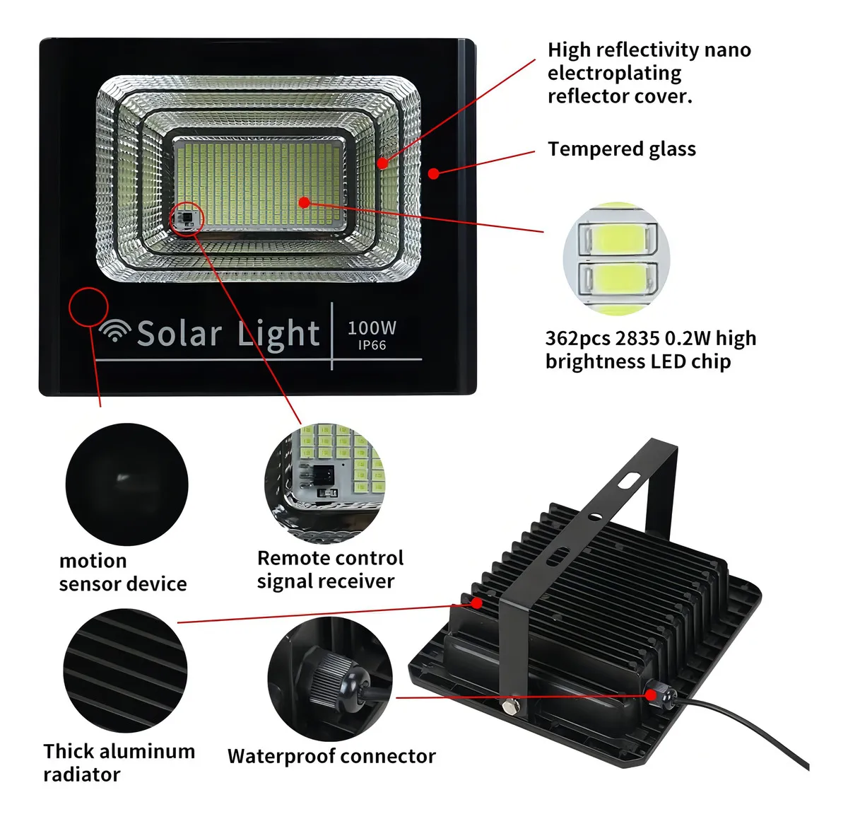 Miniatura 3 de Reflector solar Jortan Ligh 300W