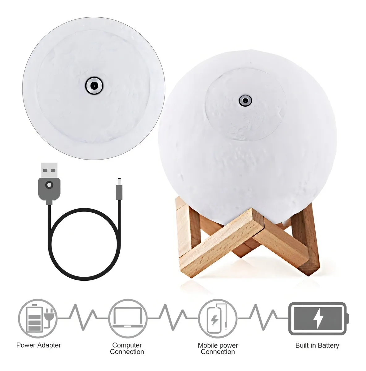 Miniatura 3 de LAMPARA LUNA 3D