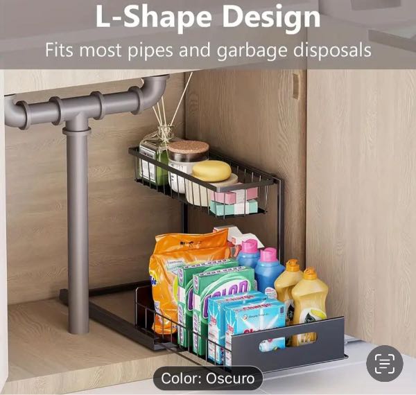 Organizador Fregadero De Metal 2 Niveles