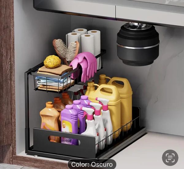 Miniatura 2 de Organizador Fregadero De Metal 2 Niveles