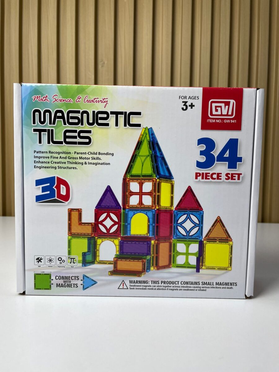 Juego Magnético 3D de 34 Piezas