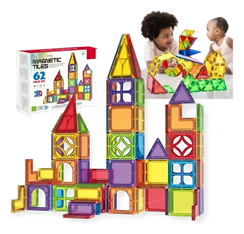 Miniatura 2 de Juego Bloques Magneticos 62 Piezas