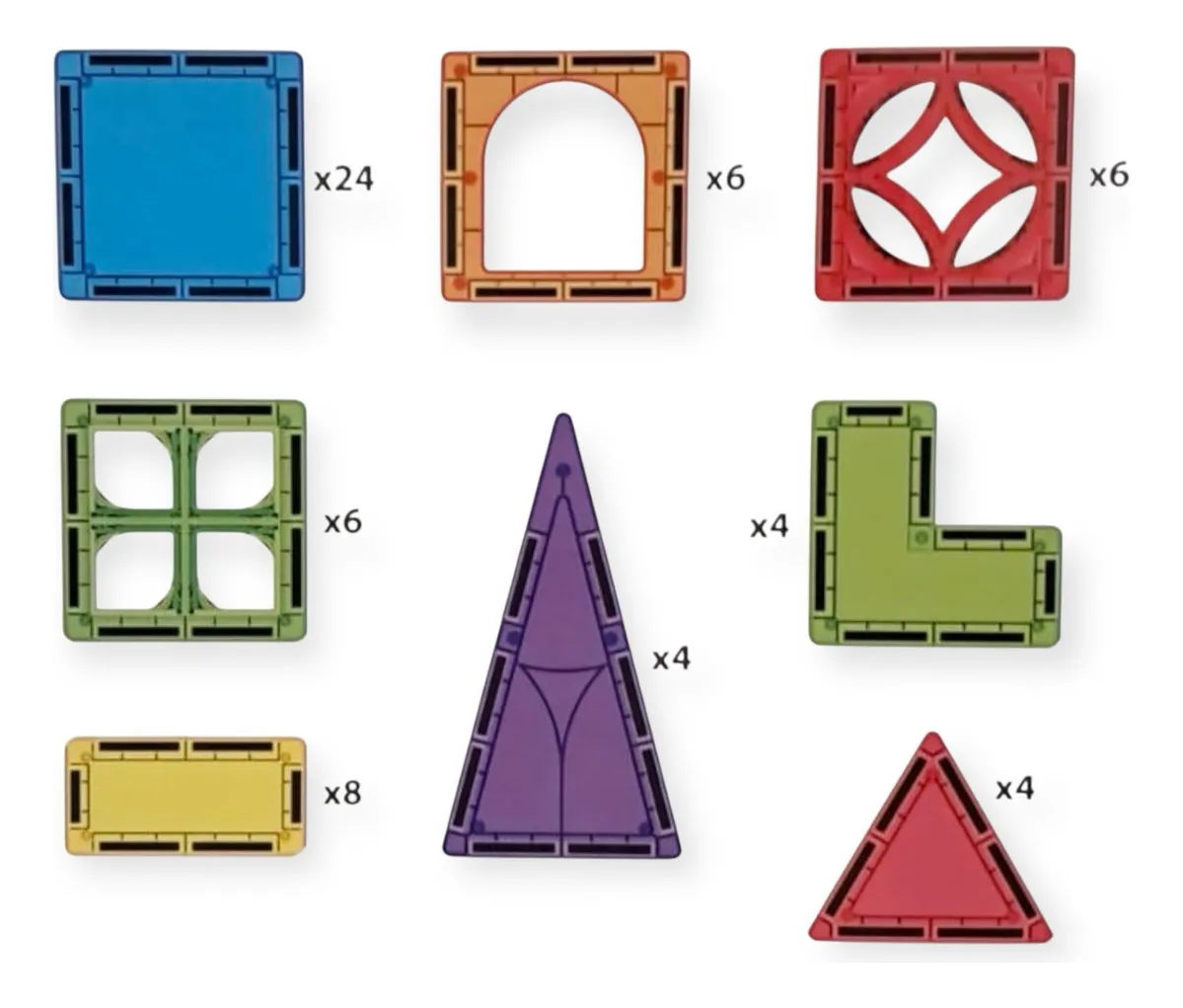 Juego Bloques Magneticos 62 Piezas