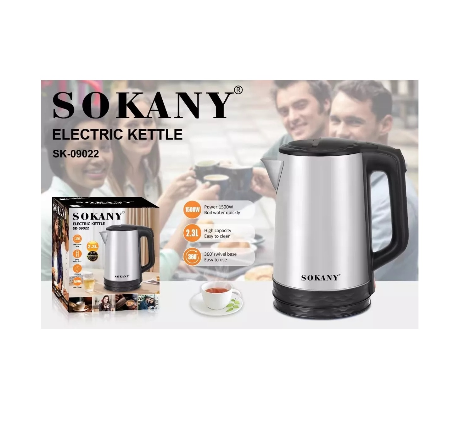 Miniatura 4 de Hervidor Eléctrico Acero Inoxidable 2.3l