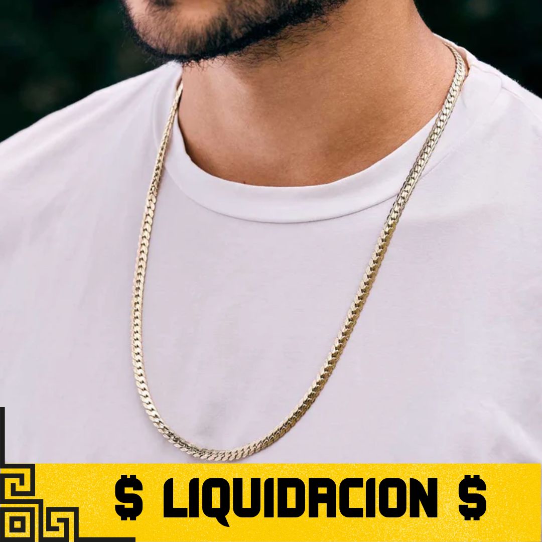 Cadena Flat Curbe - Dorada+ CAJAREGALO
