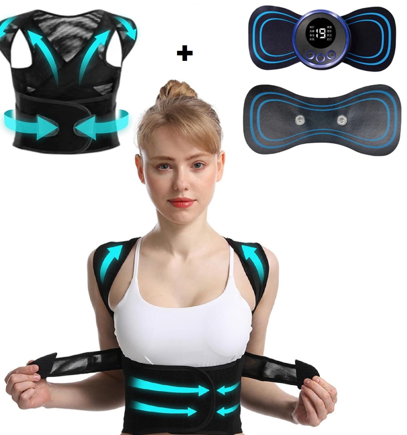 CORRECTOR POSTURA TRANSPAR + EMS ESPALDA