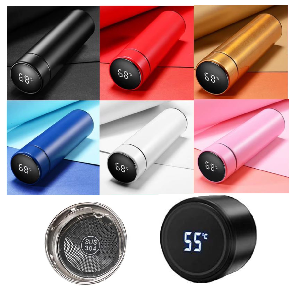 Termo Inteligente con Pantalla LED