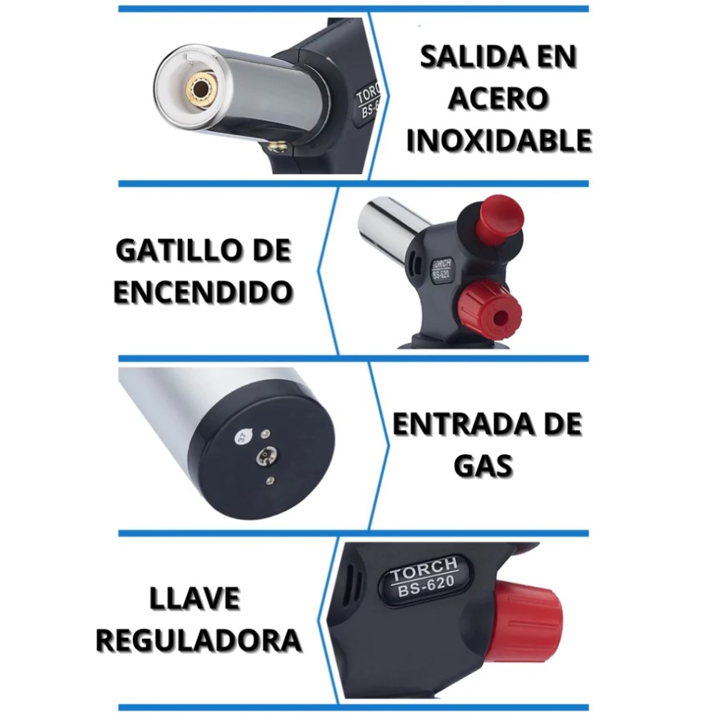 Miniatura 3 de Soplete Encendedor Gas Butano BS-620