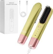 Cepillo plancha cabello portátil