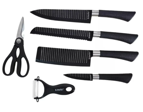 Set de cuchillos + Tijeras + Pelador