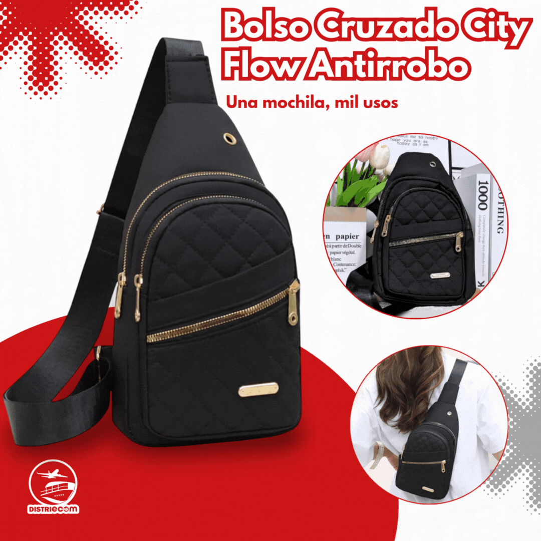 BOLSO CRUZADO CITY FLOW ANTIRROBO