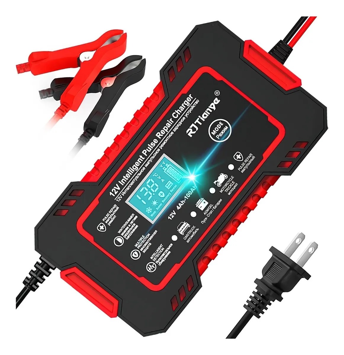 CARGADOR BATERIA CARRO MOTO 12V PANTALLA