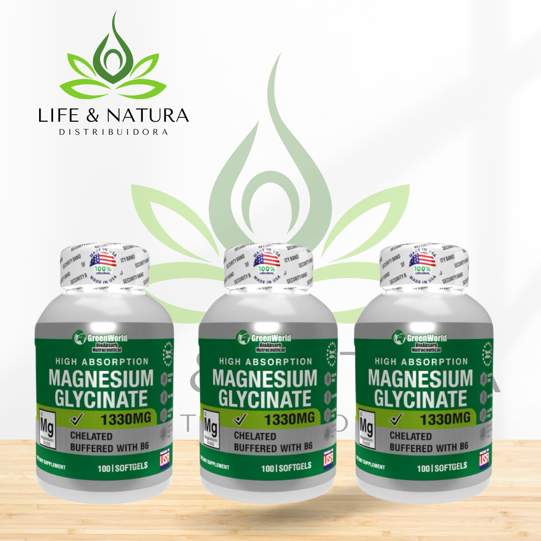 GLICINATO DE MAGNESIO X 100 SOFTGELS X 3