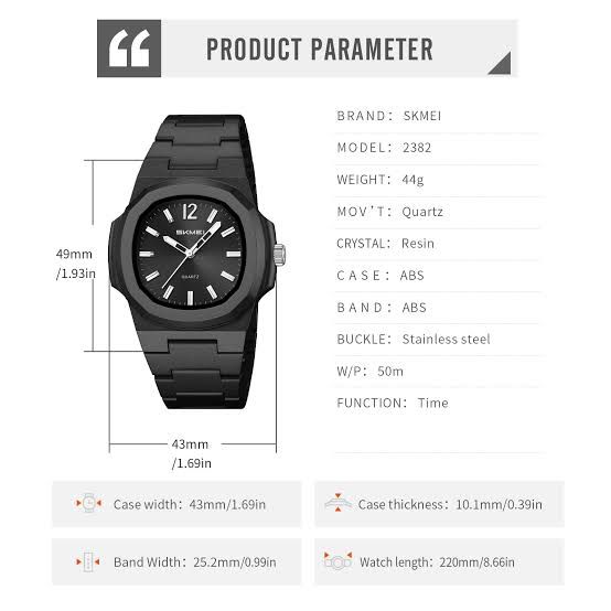 Miniatura 2 de Reloj SKMEI 2382 Negro Mate