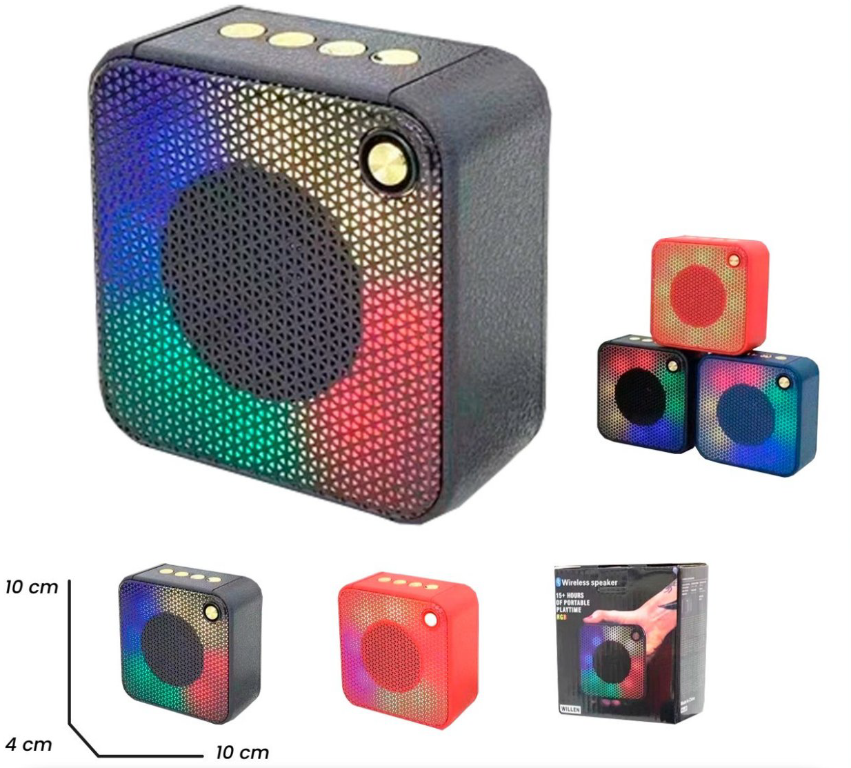 PARLANTE PORTATIL CON LUCES LED