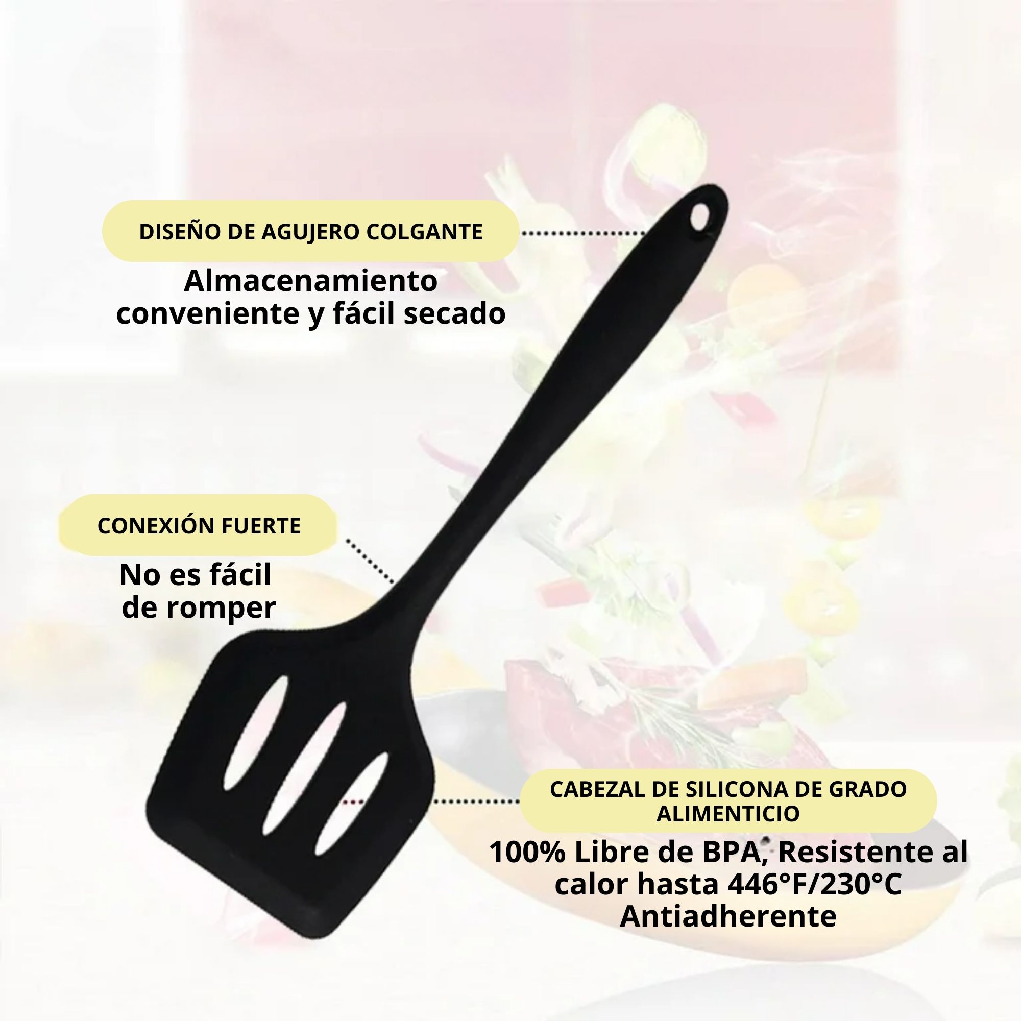 Miniatura 5 de Set de 5 espátulas de Silicona