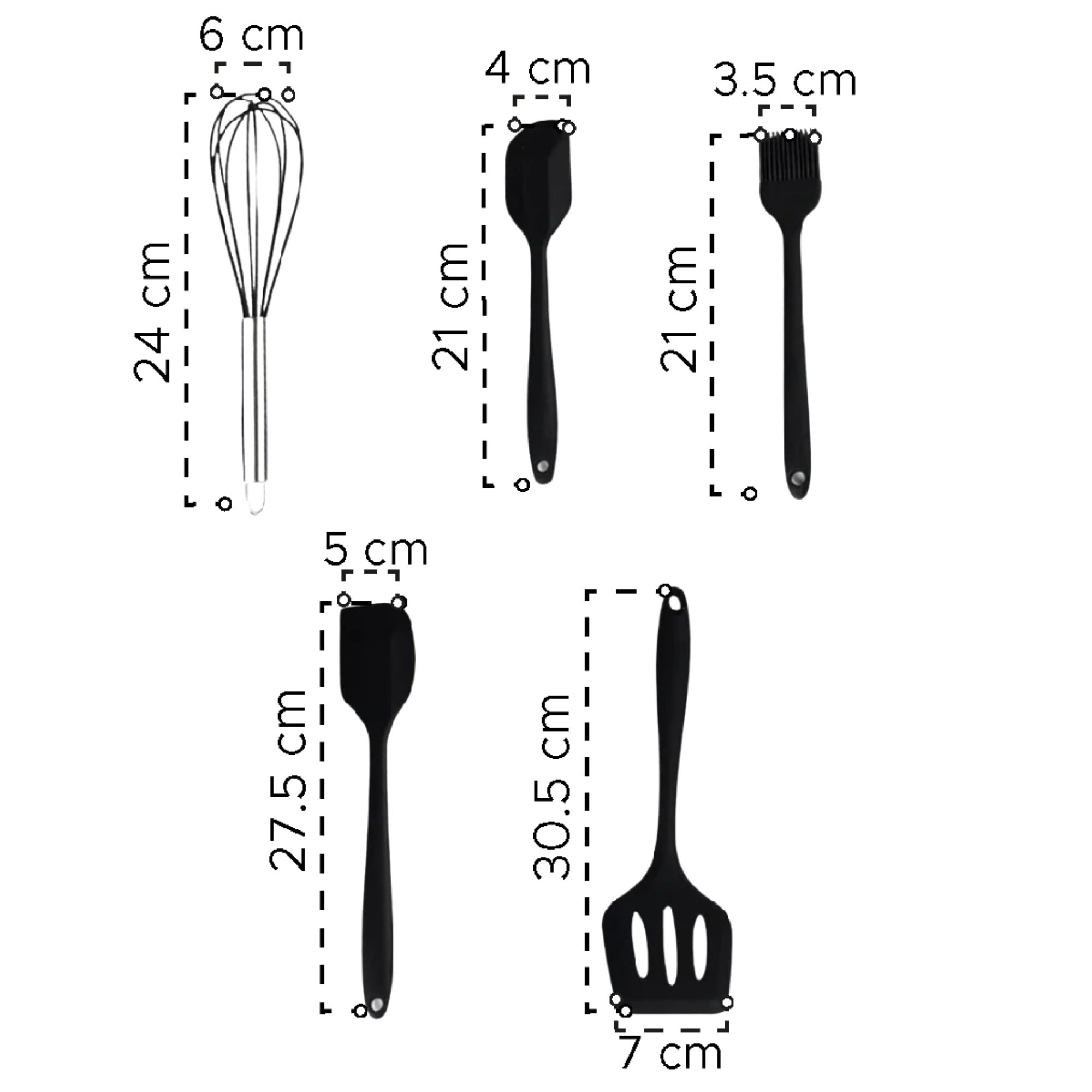 Miniatura 7 de Set de 5 espátulas de Silicona