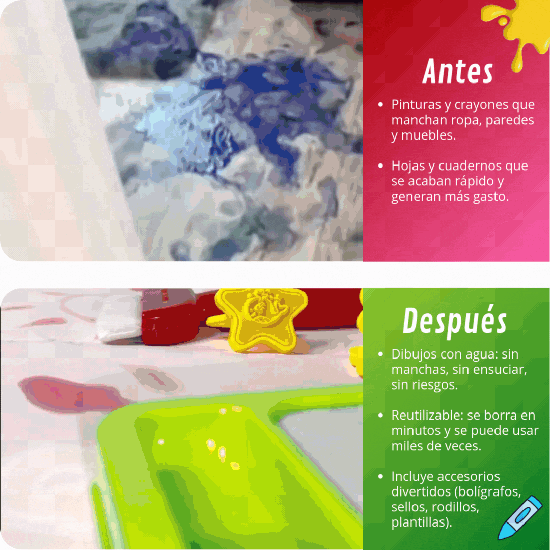 TAPETE MÁGICO INFANTIL PARA DIBUJAR AGUA