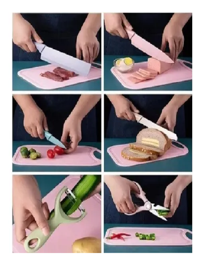 Set De Cuchillos Colores Pastel X6 Pieza