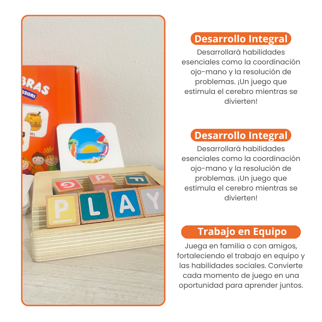 JUEGO MONTESSORI DE ARMAR PALABRAS