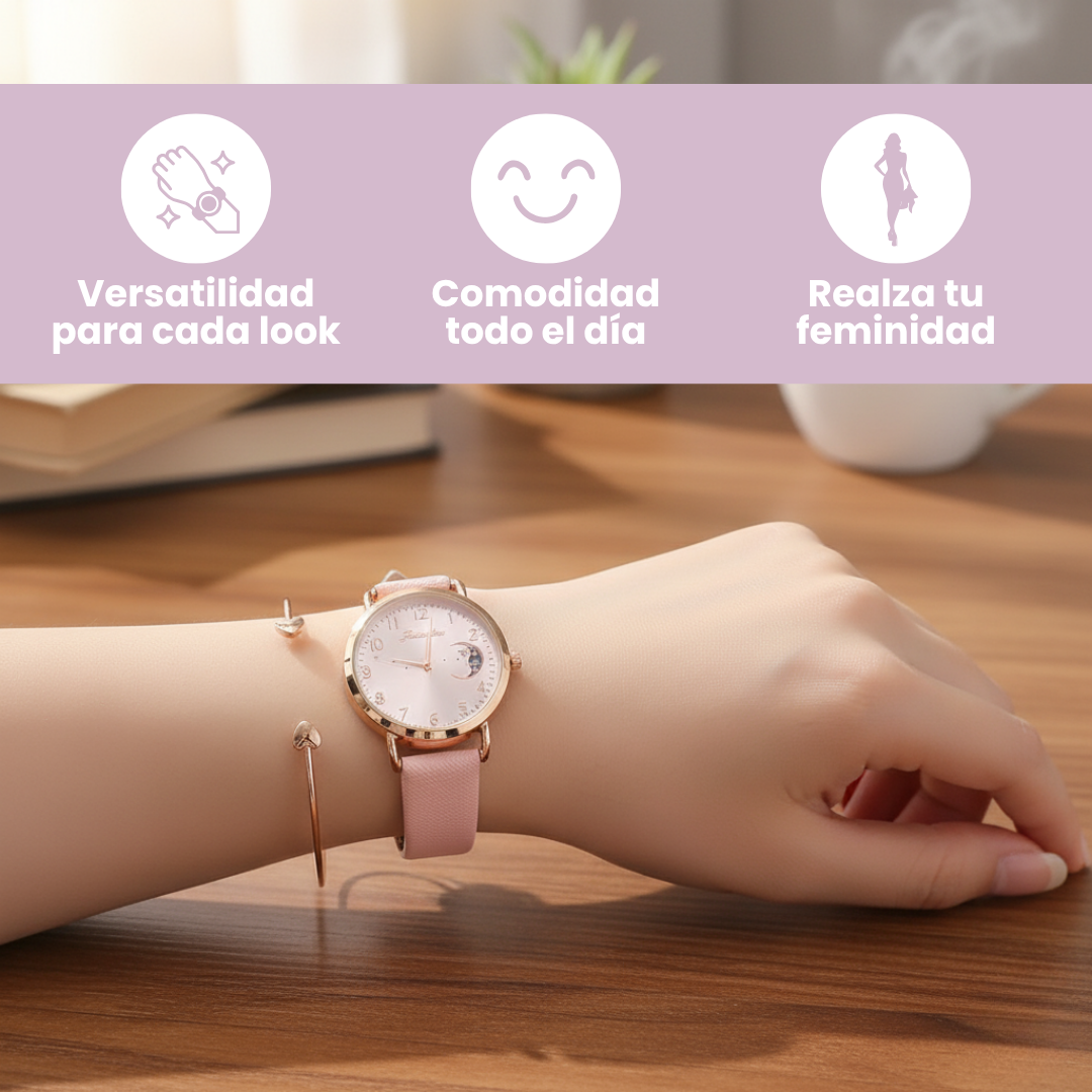 SET DE RELOJ Y BRAZALETE DE LUJO