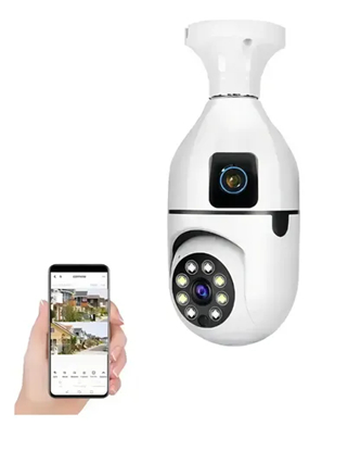 CAMARA IP BOMBILLO DOBLE LENTE APP V380