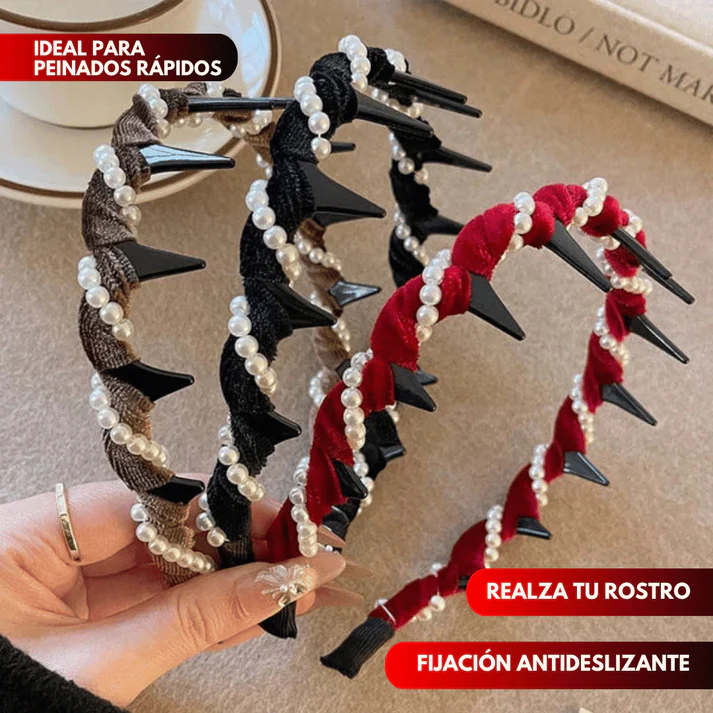 Diadema Vintage de Perlas X3