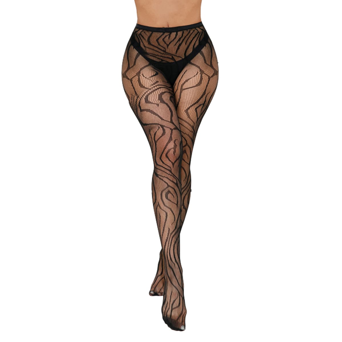 Miniatura 4 de Panty Medias Negras Abstracto WW1012-4