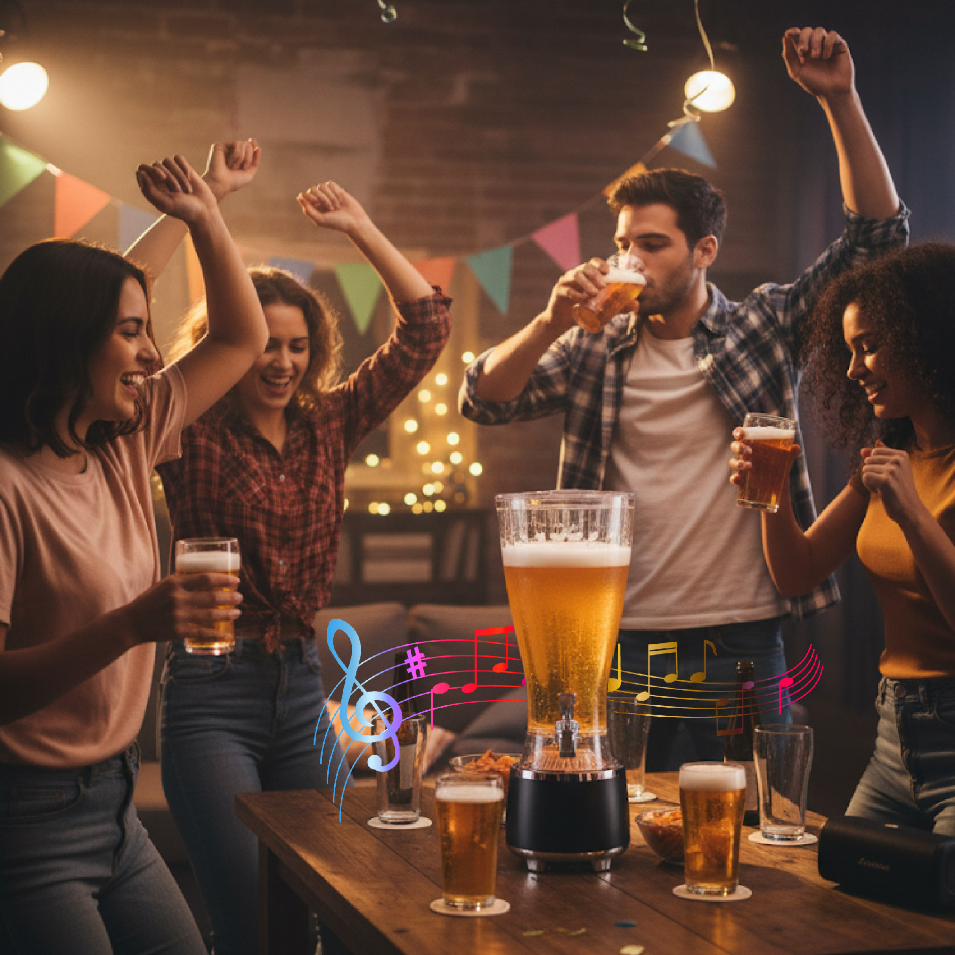 Miniatura 2 de Torre Jirafa Cerveza 2.5L Con Parlante