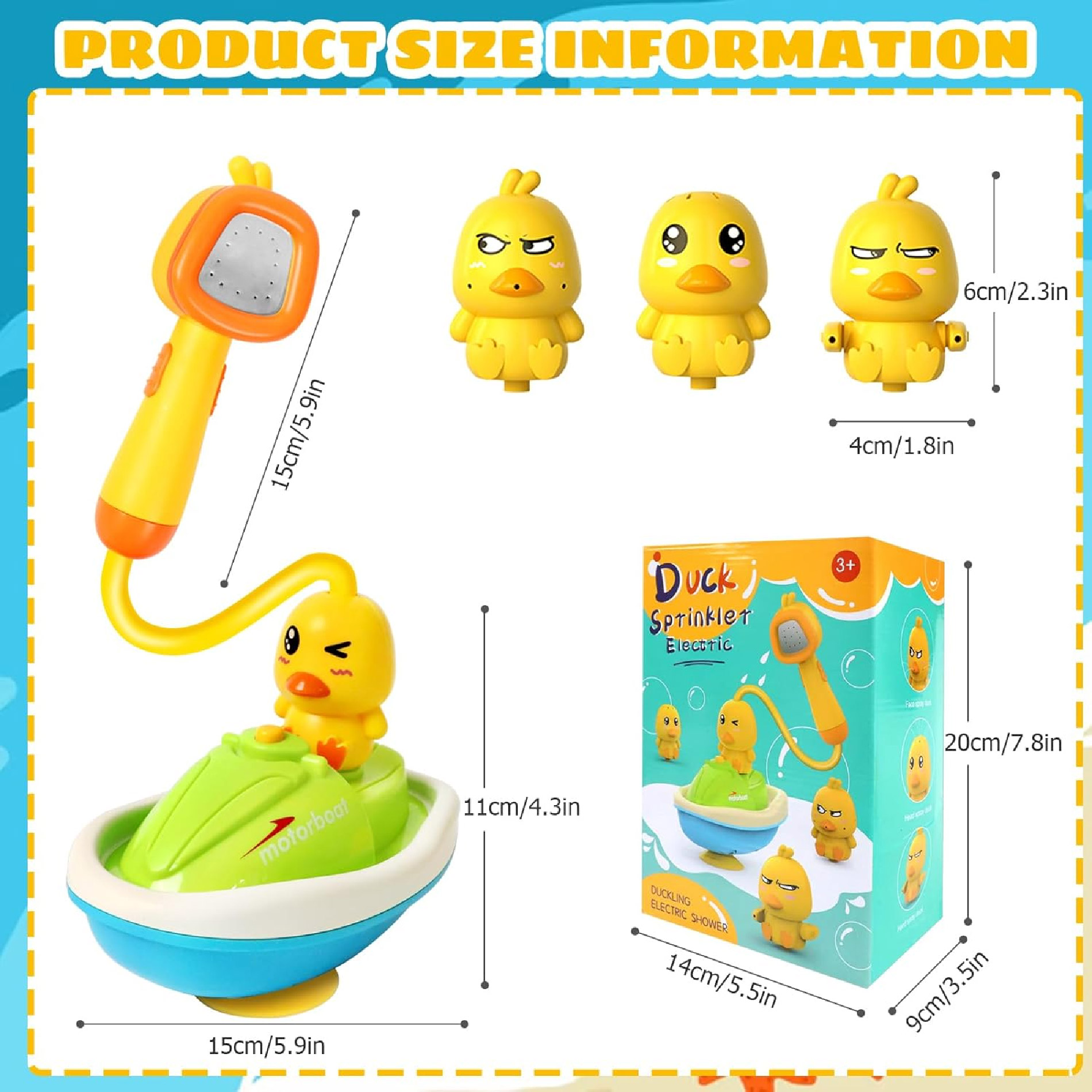 Miniatura 2 de Juguete De Baño Patitos Ducha Para Bebes