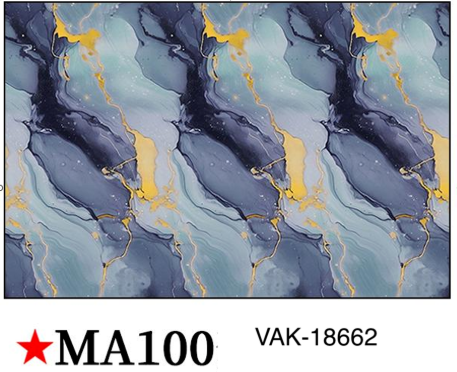 Papel adhesivo brillante azul con dorado