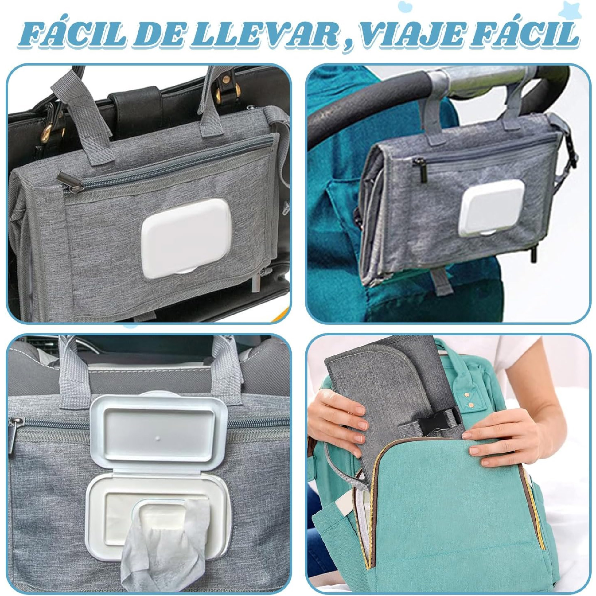 Cambiador De Pañales Plegable Portatil