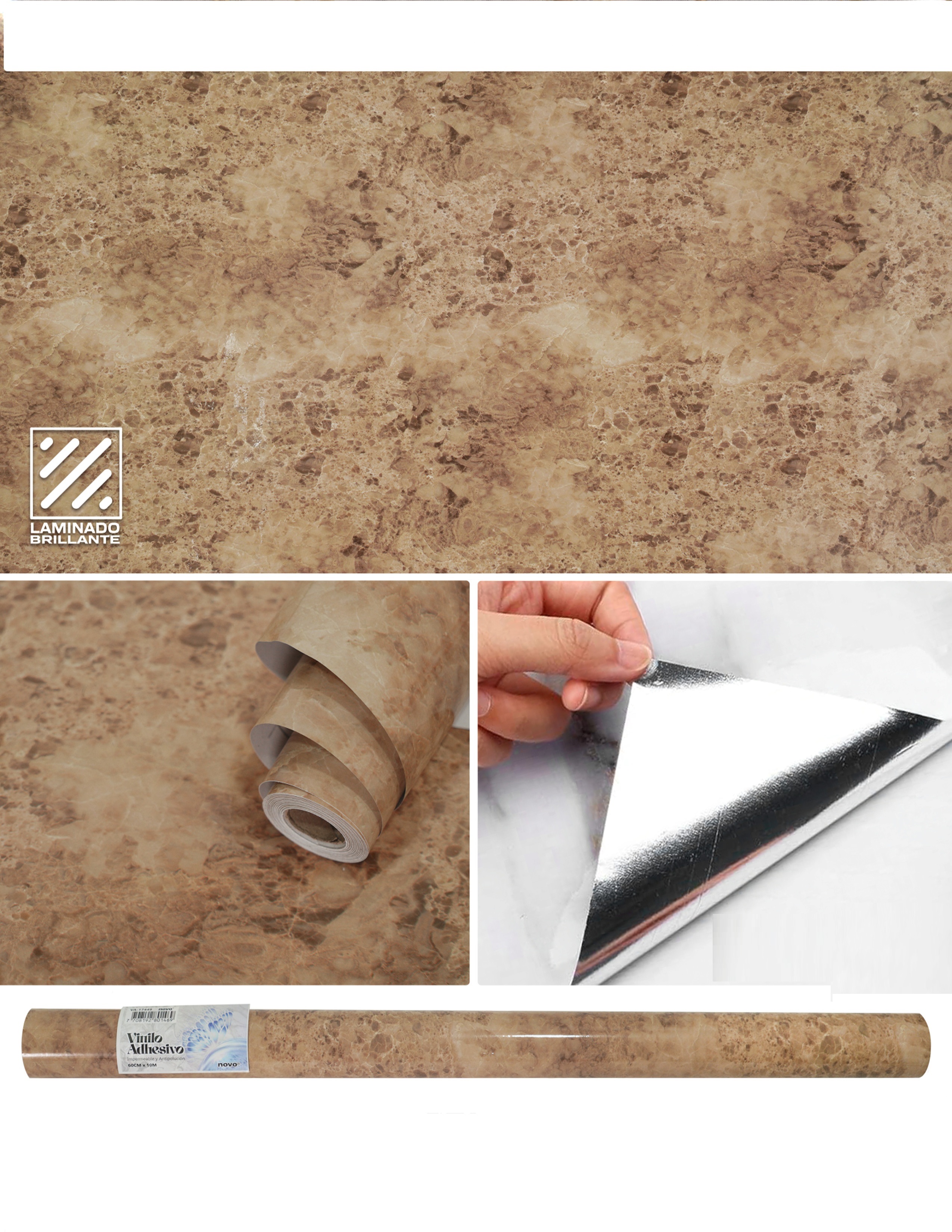 Papel Vinilo Adhesivo Brillante VA-17449