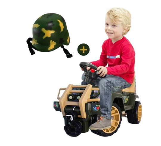 Jeep Carro Jungla Montable Niños + Casco